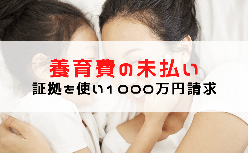 【養育費の未払い】子供を守る為に浮気の証拠で1000万円の請求！