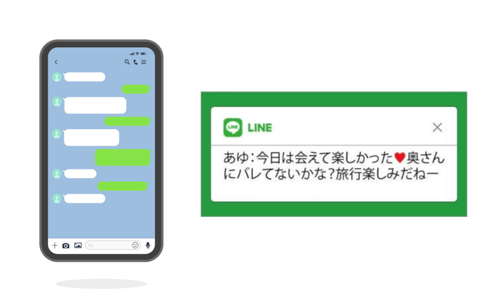 LINE　浮気